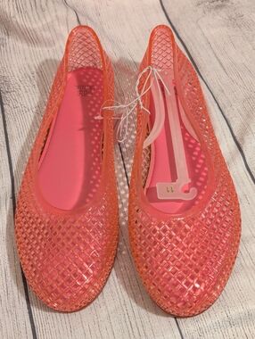 Women’s Jelly Ballet Flats Hot Pink